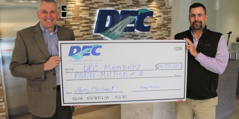 Delaware Electric Co-op to issue holiday refunds to over 64k members