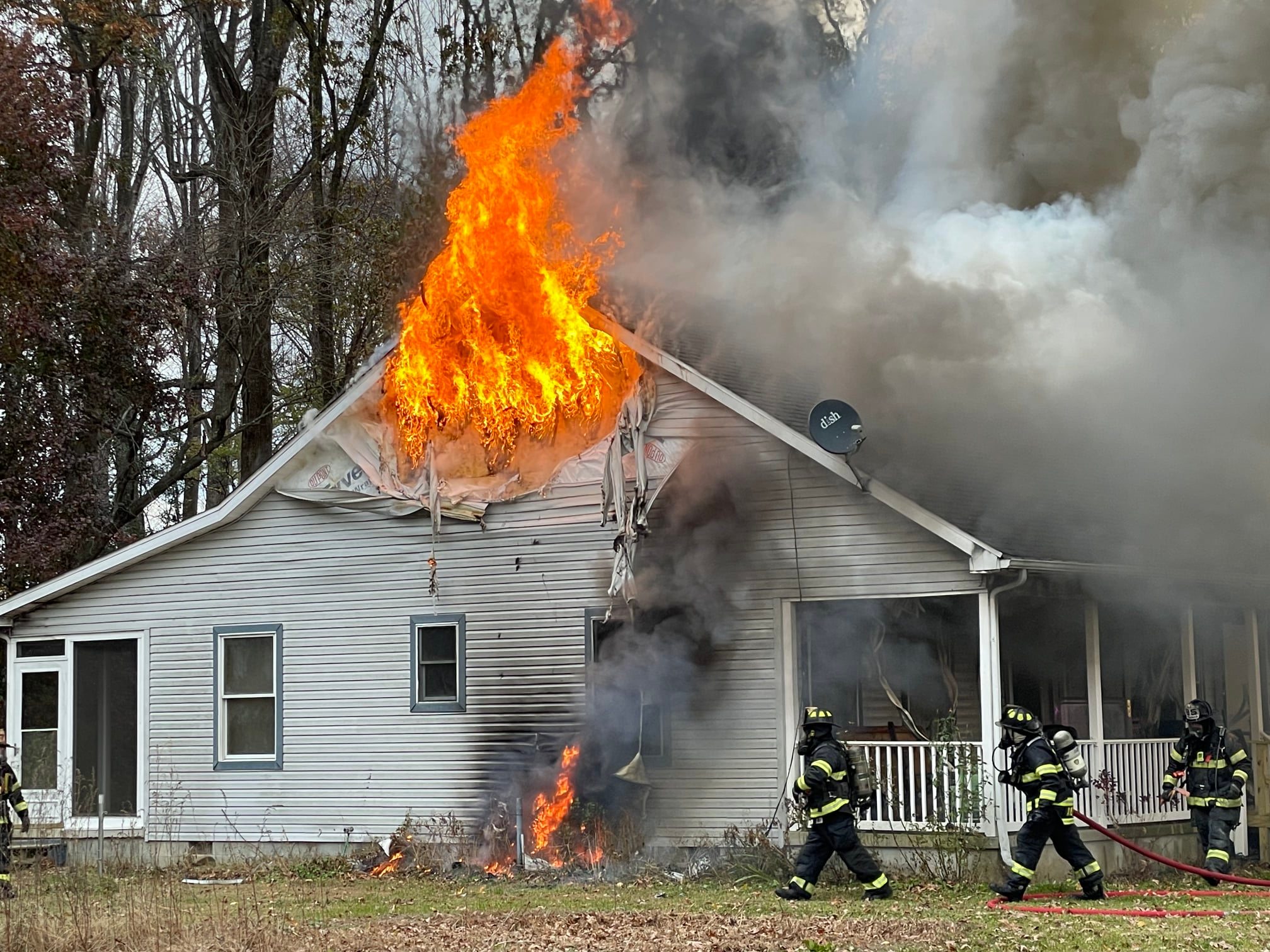 Fire destroy home outside of Ellendale