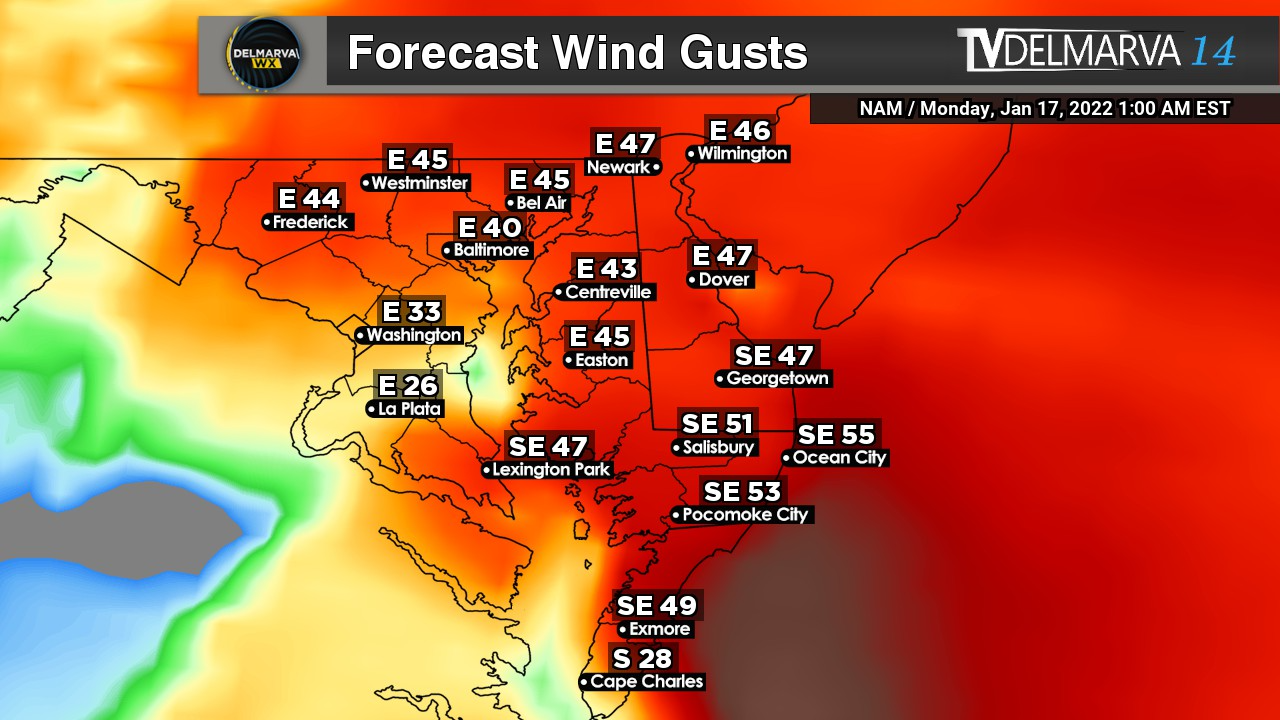 High Wind Event With Coastal Flooding Concerns Sunday Night
