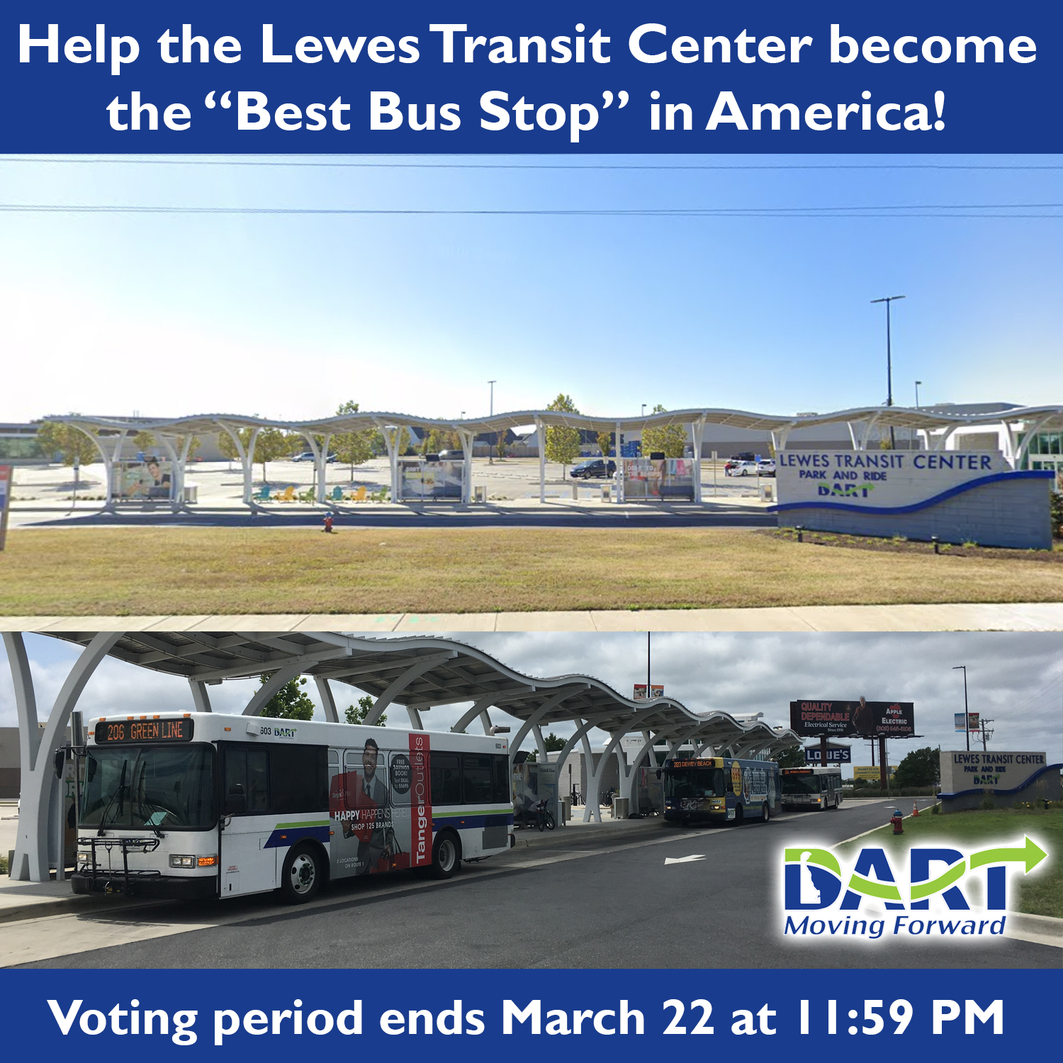 Lewes bus stop nominated for “America’s Best”