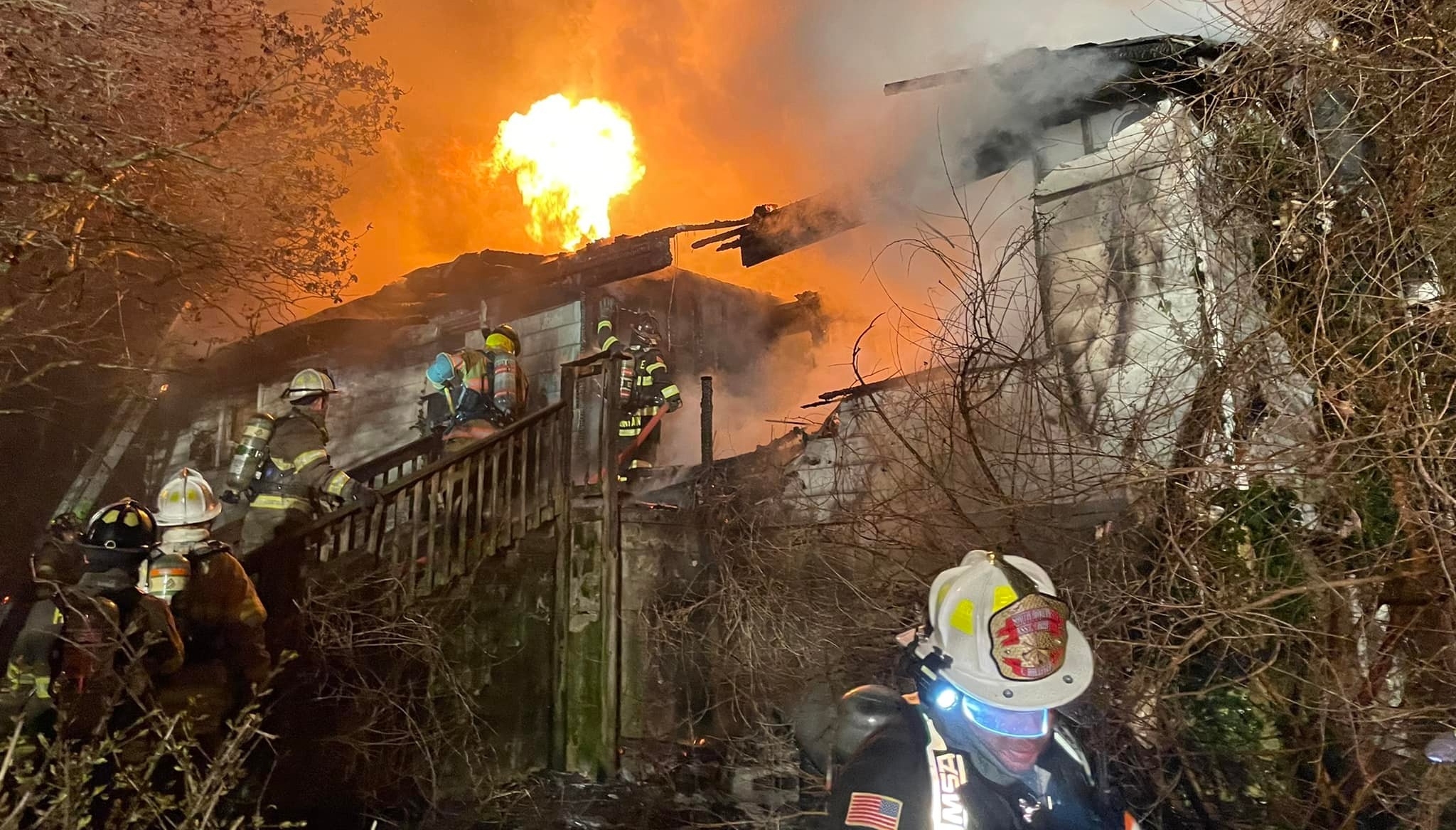 Fire destroys home in Milford