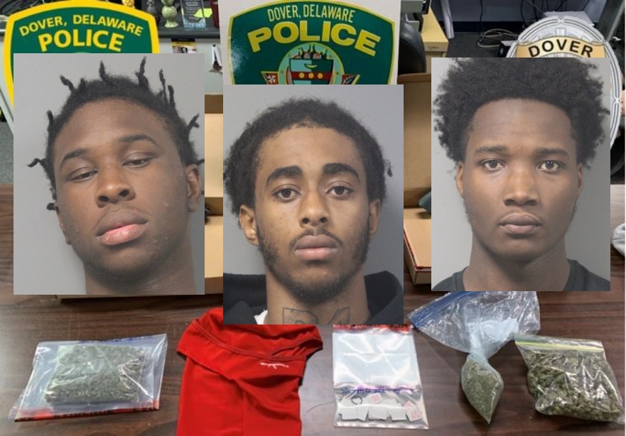 Three arrested on drug, weapons charges in Dover