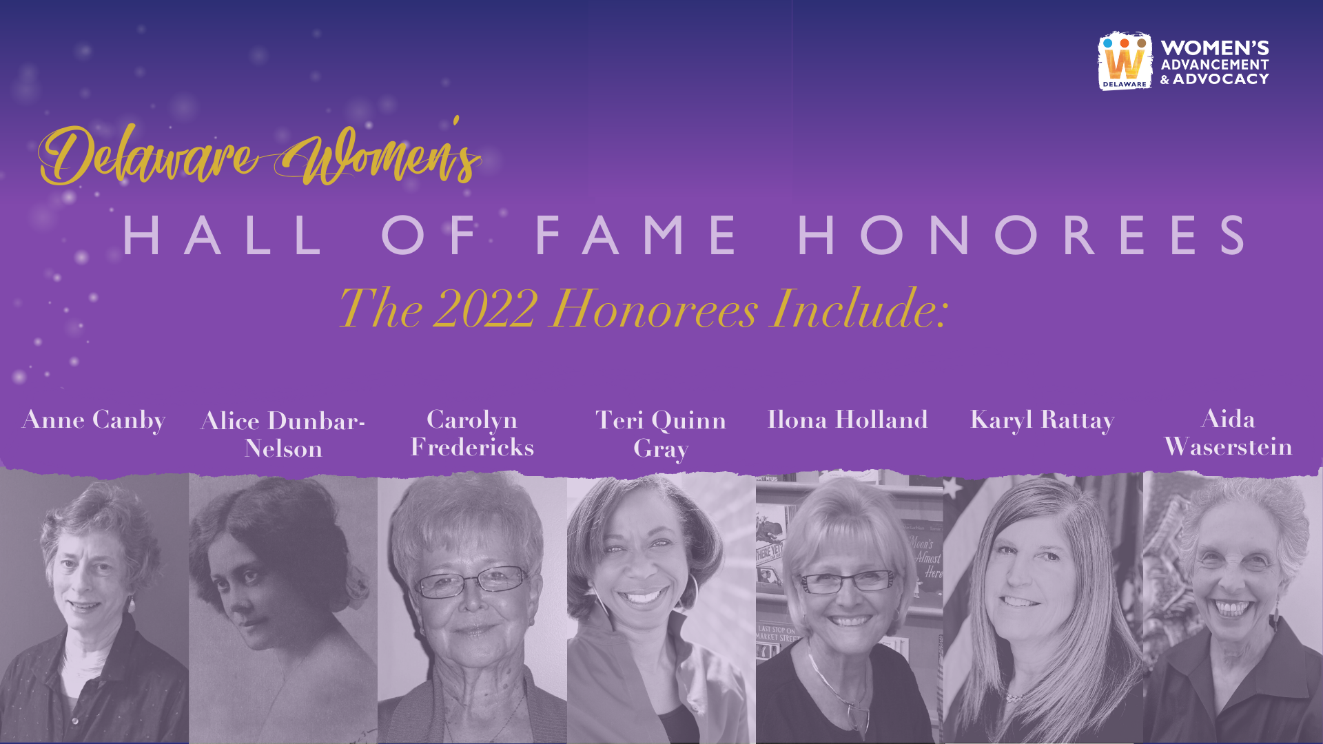 Governor Carney Announces the Delaware Women’s Hall of Fame Inductees for 2022