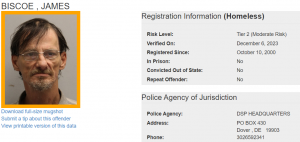 Homeless Sex Offender Notification