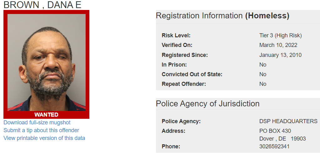 Delaware State Police S.O.A.R. Searching for Wanted Sex Offenders