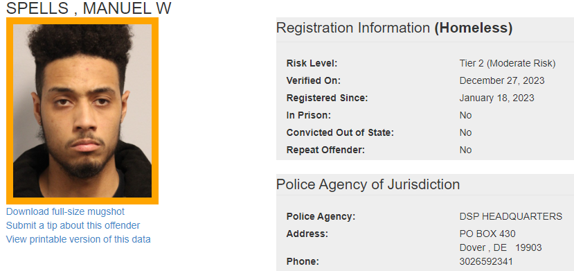 Homeless Sex Offender Notification