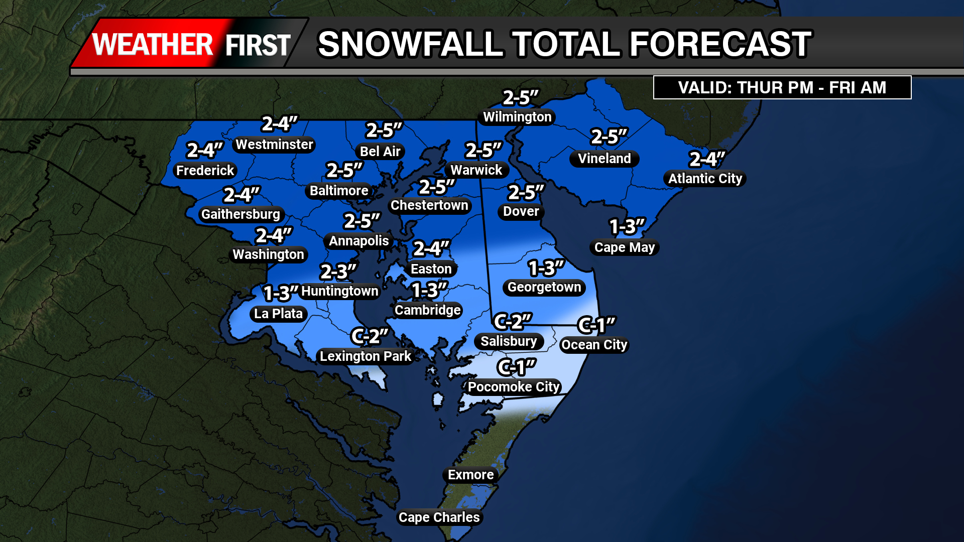 Snowfall Forecast Regrading Thursday & Friday