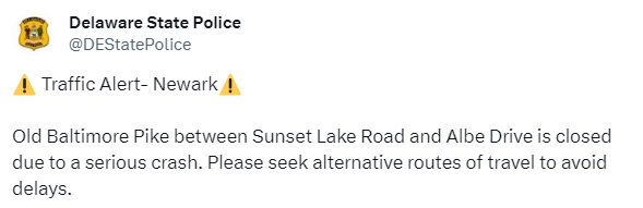 *Update – Victim Identified* State Police Investigating Fatal Pedestrian Crash in Newark