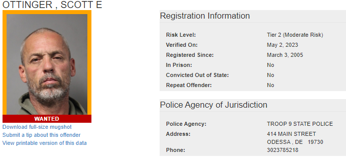 Delaware State Police S.O.A.R. Searching for Wanted Sex Offenders