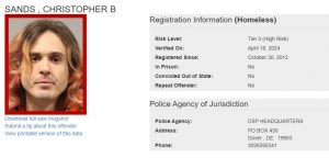 Homeless Sex Offender Notification