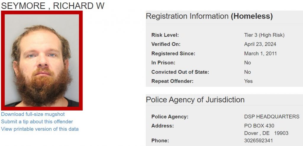 Homeless Sex Offender Notification