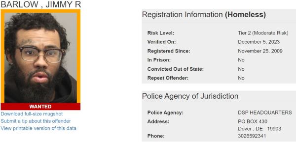 Delaware State Police S.O.A.R. Searching for Wanted Sex Offenders