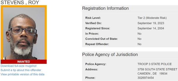 Delaware State Police S.O.A.R. Searching for Wanted Sex Offenders