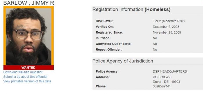 Delaware State Police S.O.A.R. Searching for Wanted Sex Offenders