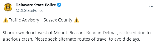 State Police Investigating Single-Vehicle Fatal Crash Near Laurel