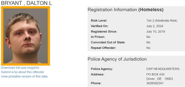 Homeless Sex Offender Notification