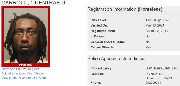 Delaware State Police S.O.A.R. Searching for Wanted Sex Offenders