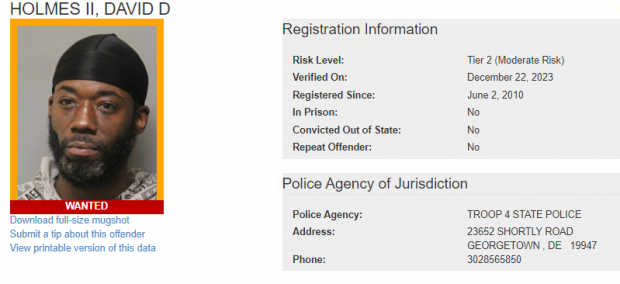 Delaware State Police S.O.A.R. Searching for Wanted Sex Offenders