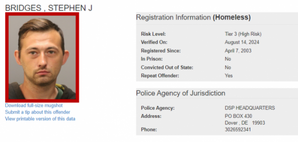 Homeless Sex Offender Notification