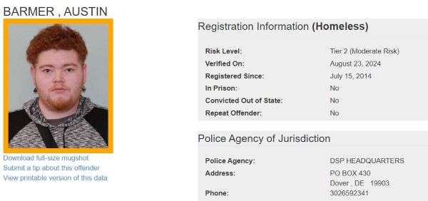 Homeless Sex Offender Notification