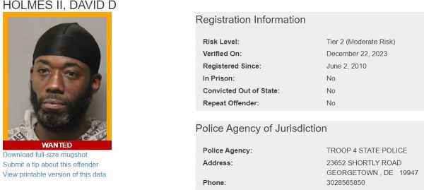 Delaware State Police S.O.A.R. Searching for Wanted Sex Offenders