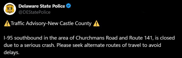 State Police Investigating Three-Vehicle Fatal Crash in New Castle