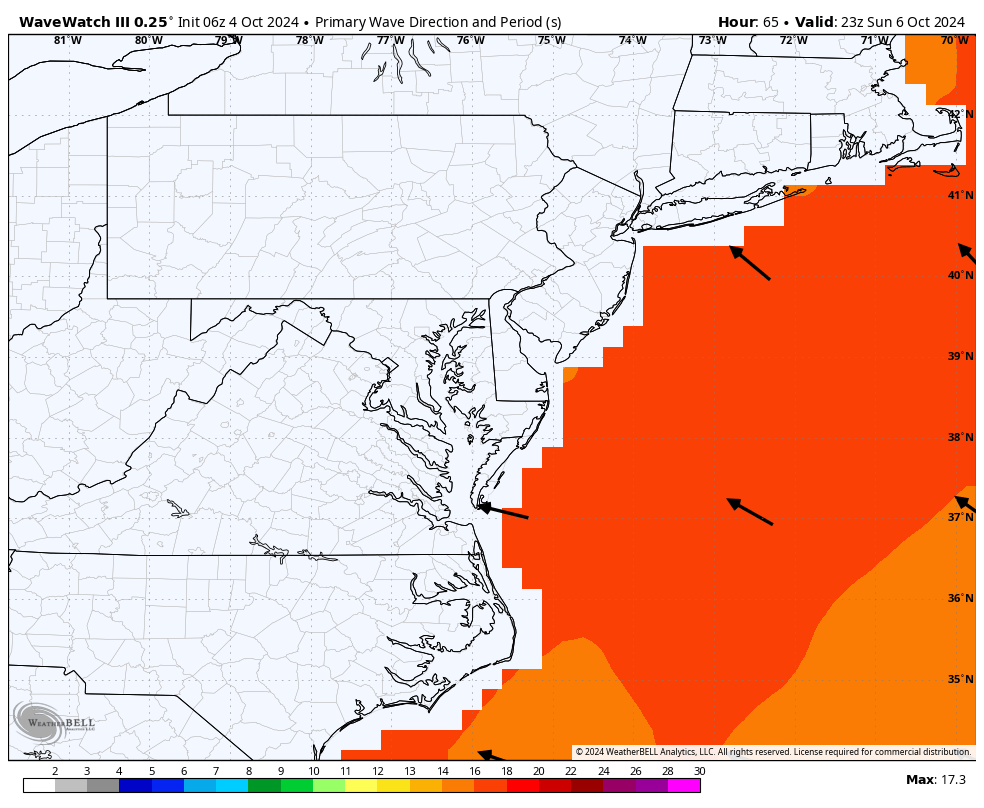 Elevated Wave Action to Impact East Coast this Weekend as Major Hurricane Kirk Sends Swell to the Region