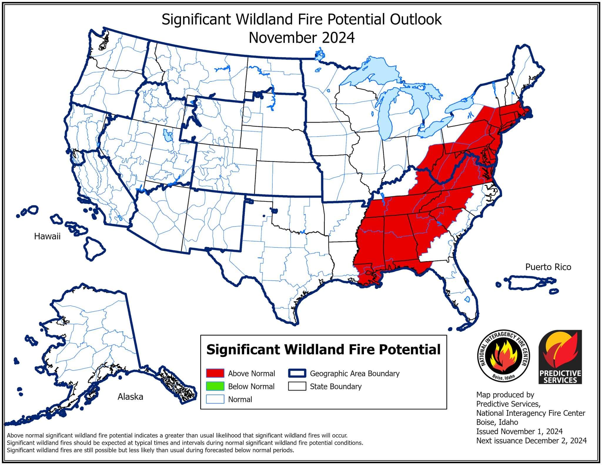 Mid-Atlantic Region Fire and Drought Conditions: November Update
