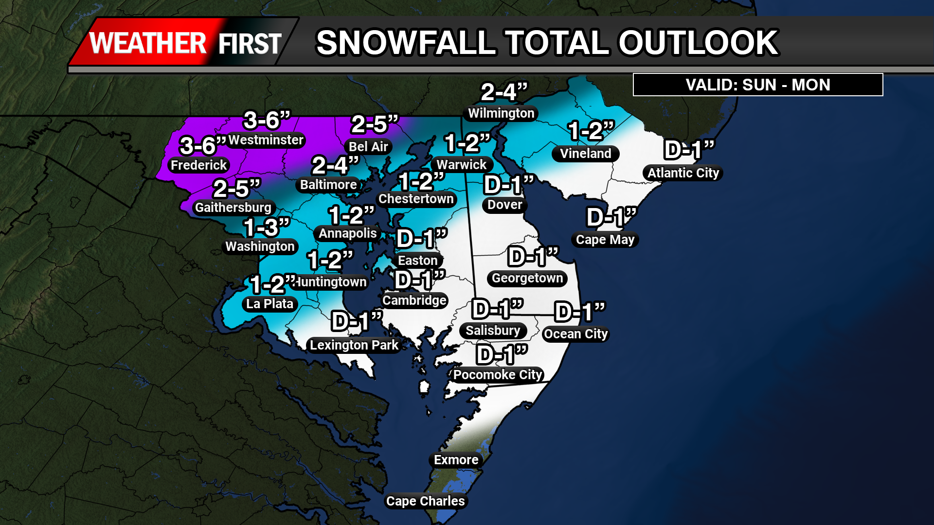 Winter Storm On The Way For Delmarva Sunday Into Monday