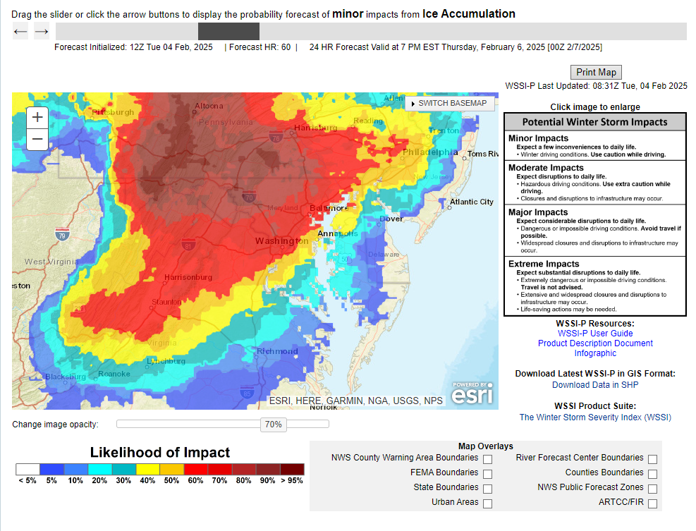 Freezing Drizzle Threat Wednesday Night into Thursday Morning for Central and Northern Delmarva
