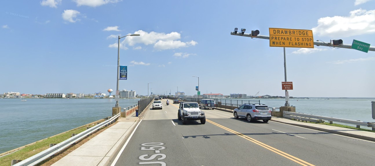 Traffic Delays Expected as Route 50 Bridge Work Begins in Ocean City