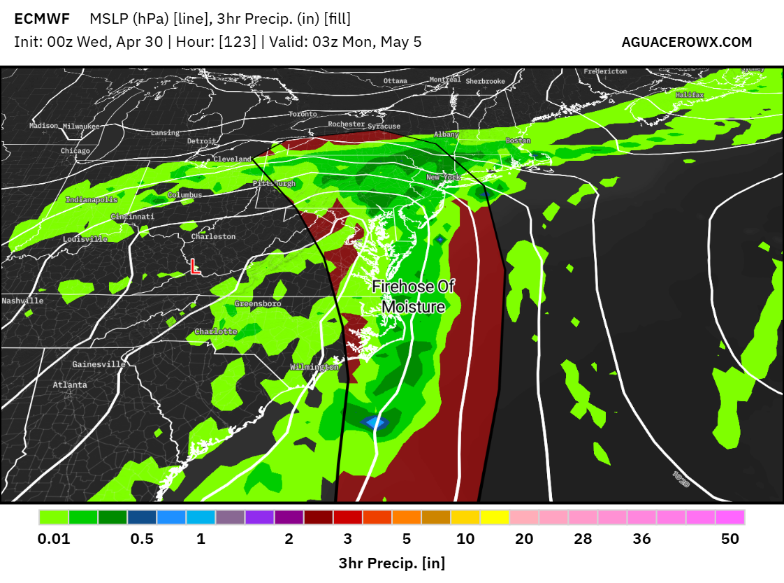 Long Duration Rain Event Possible This Weekend Through Next Week In The Mid-Atlantic