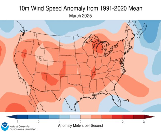 March 2025 Goes Down as the Windiest on Record for Parts of the U.S.