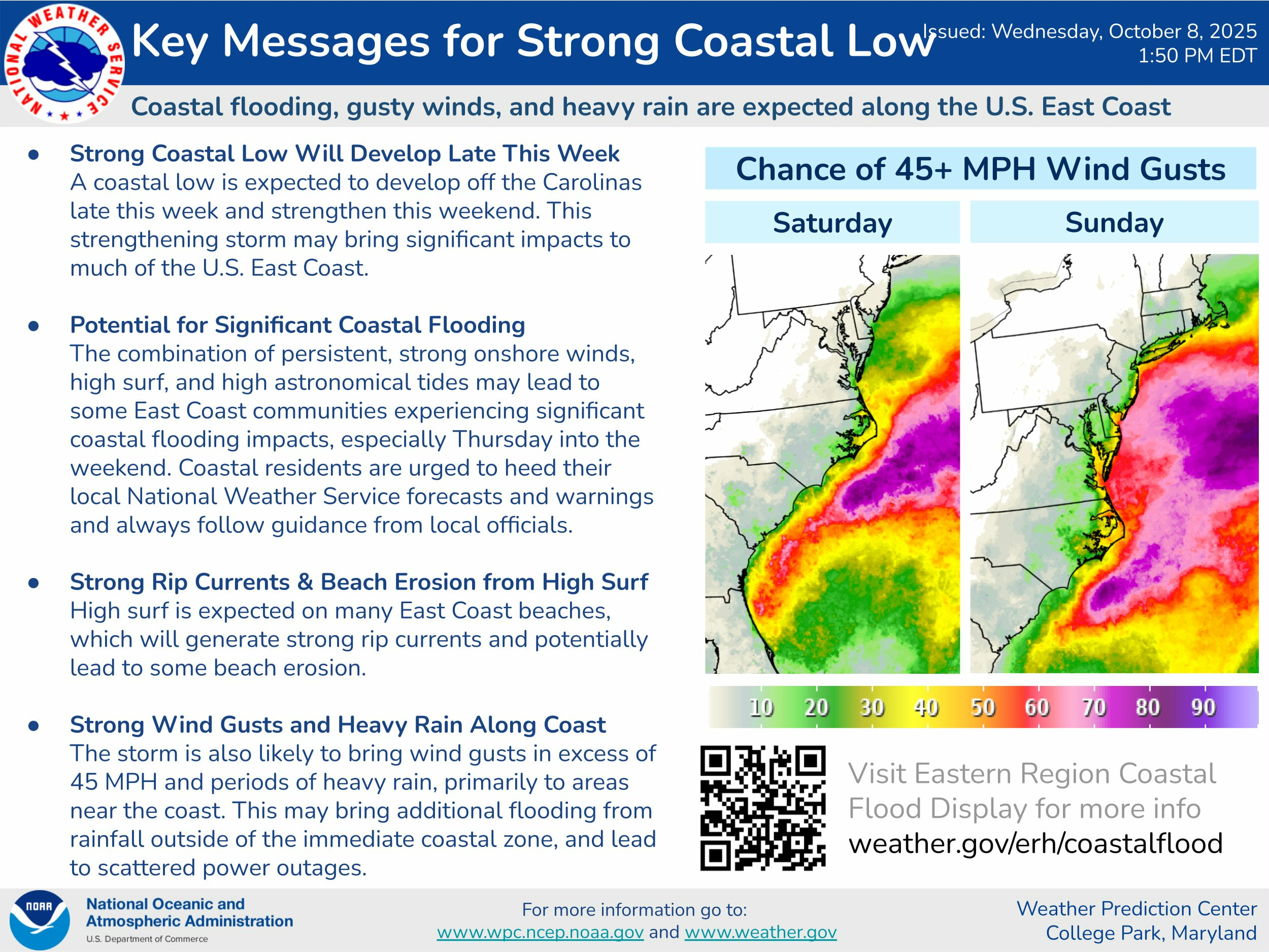 Strong Coastal Low Could Bring Major Impacts to Delmarva This Weekend