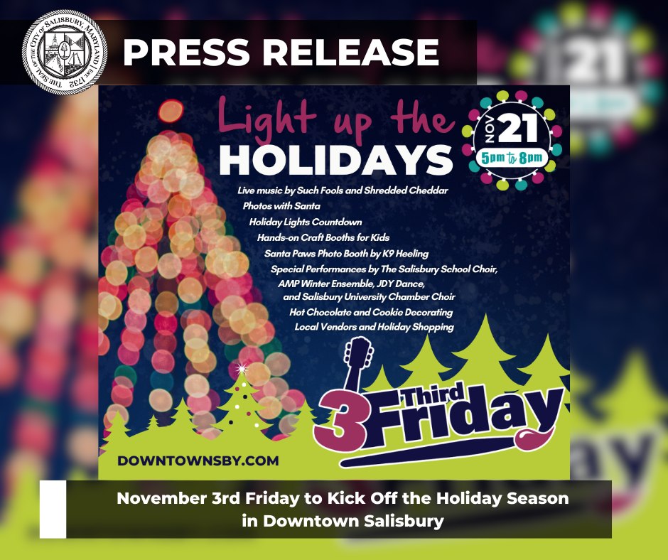 Downtown Salisbury Kicks Off Holiday Season with “Light Up the Holidays” Celebration