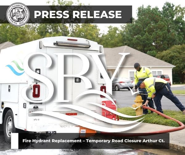 SALISBURY ANNOUNCES HYDRANT REPLACEMENT AND TEMPORARY ROAD CLOSURE