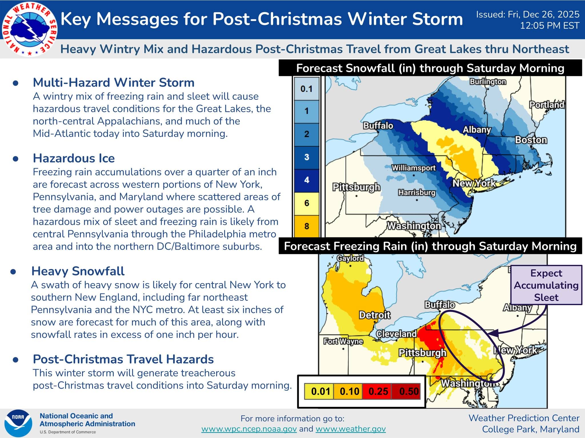 Icy Post Christmas Storm Across The Northern Mid-Atlantic States