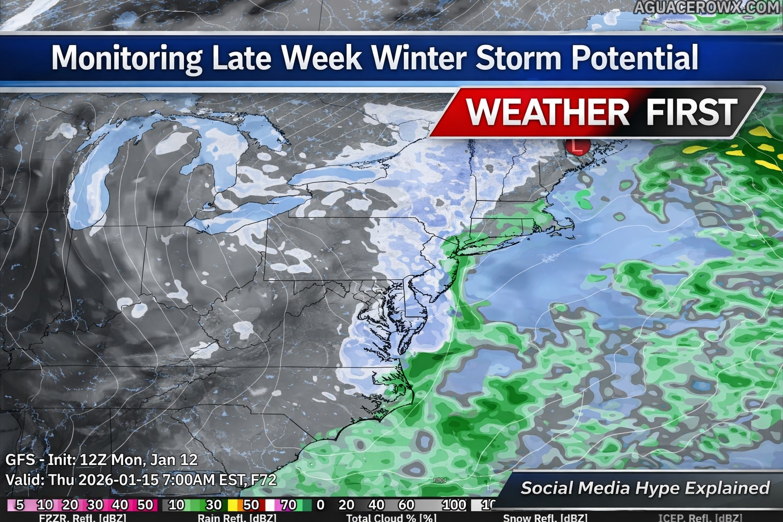 Winter Uncertainty Towards The Late Week; Social Media Hype Is Crazy Right Now