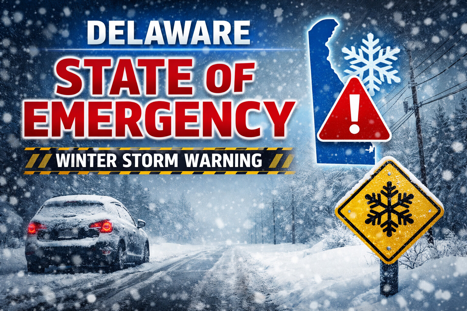 Delaware Declares State of Emergency and Activates Emergency Operations Center Ahead of Major Winter Storm