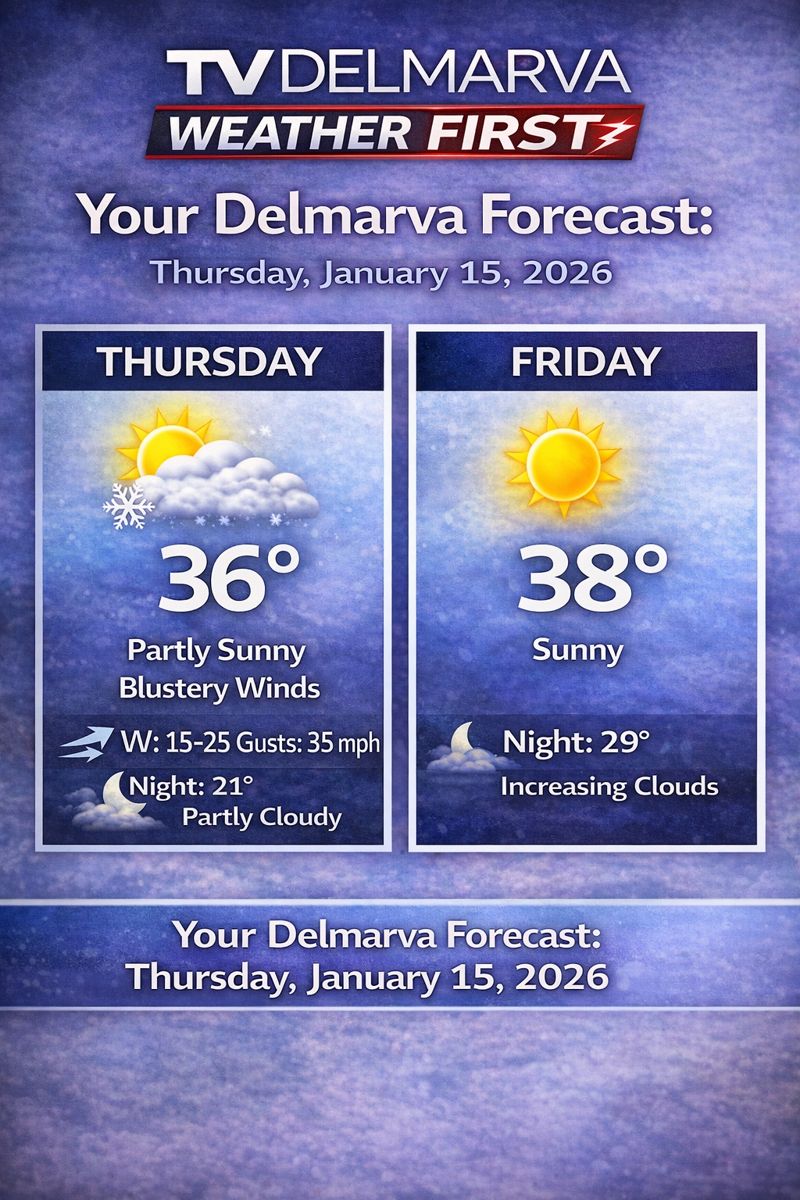 Your Delmarva Forecast: Thursday, January 15, 2026