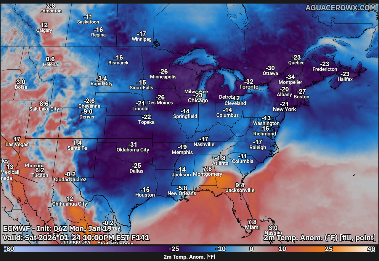 Bitter Cold Pattern Taking Shape Across the Eastern U.S. Over the Next Two Weeks
