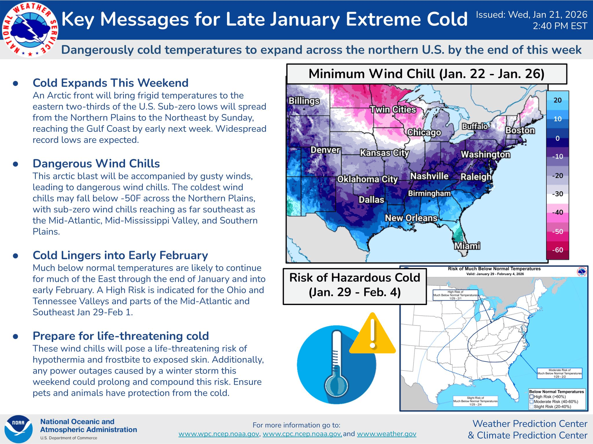 Extreme Cold Poised to Grip the Mid-Atlantic as Arctic Air Expands East