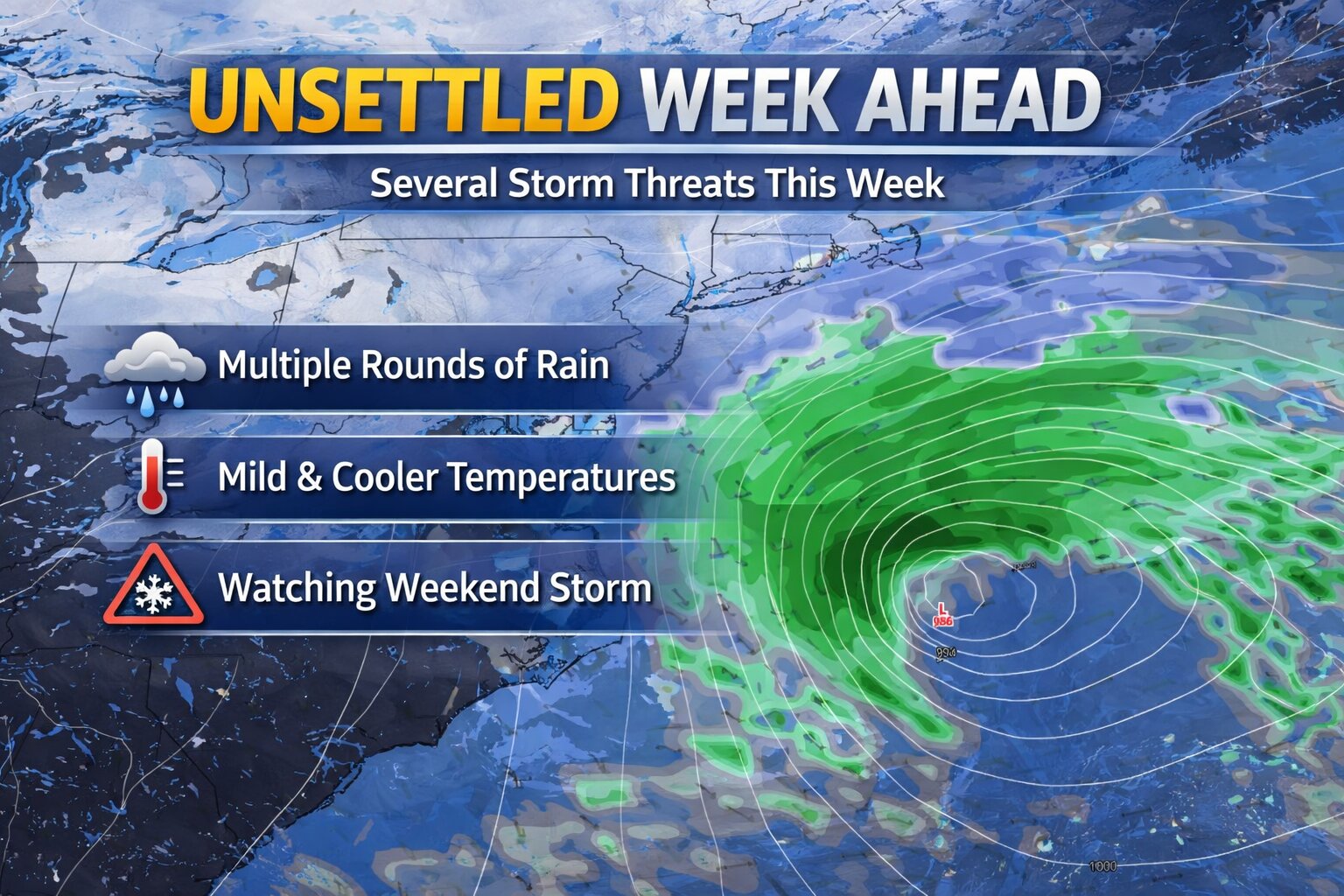 Unsettled Pattern Brings Multiple Rain Chances to Delmarva This Week