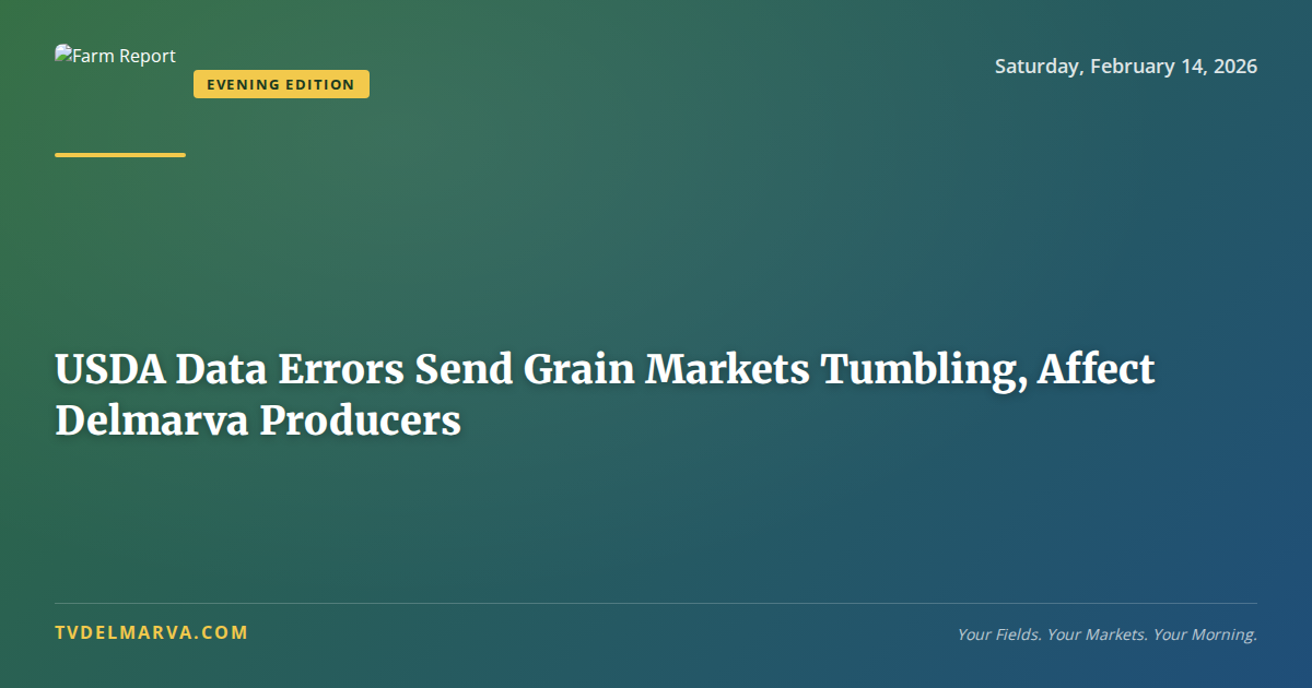 USDA Data Errors Send Grain Markets Tumbling, Affect Delmarva Producers