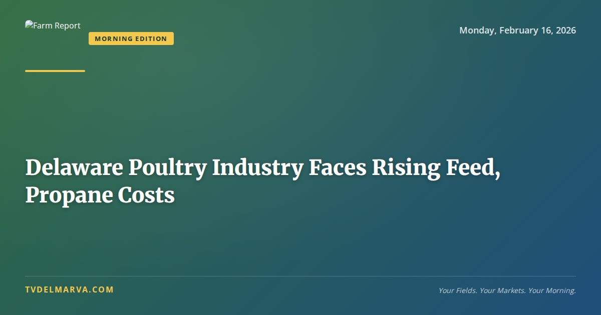 Delaware Poultry Industry Faces Rising Feed, Propane Costs