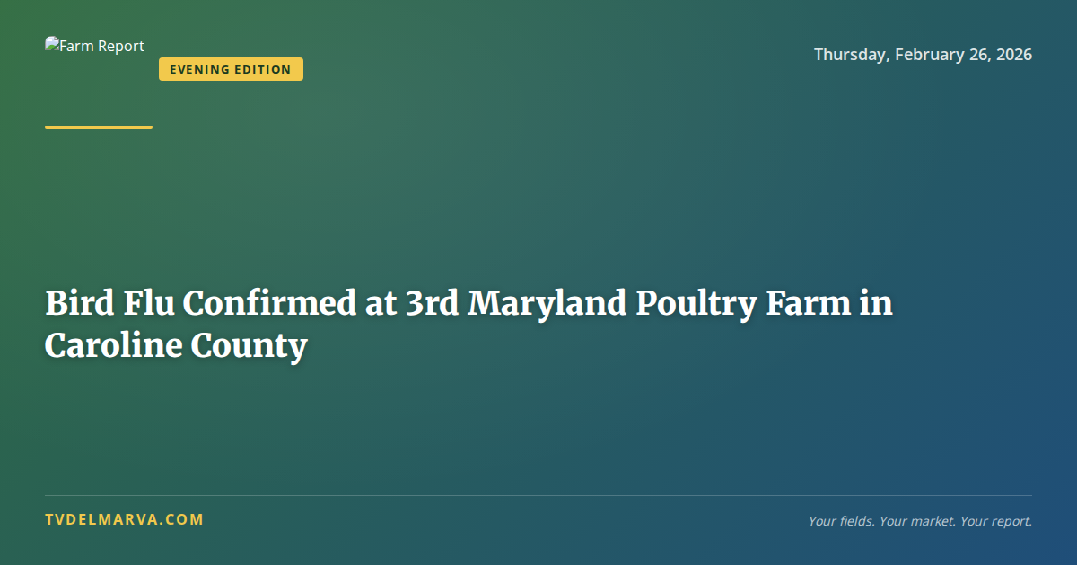 Bird Flu Confirmed at 3rd Maryland Poultry Farm in Caroline County