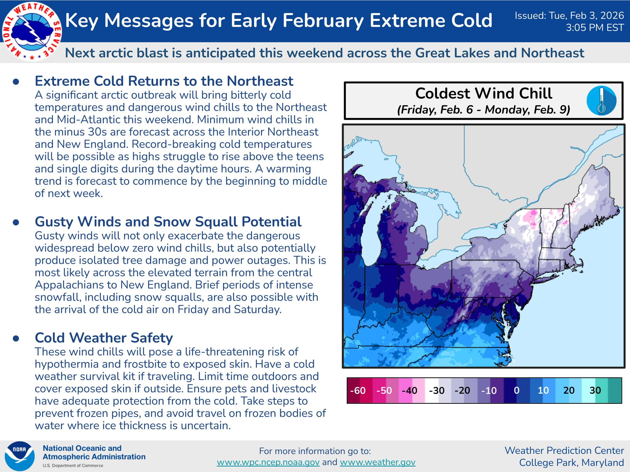 Extreme Cold Expected to Grip the Northeast and Mid-Atlantic This Weekend
