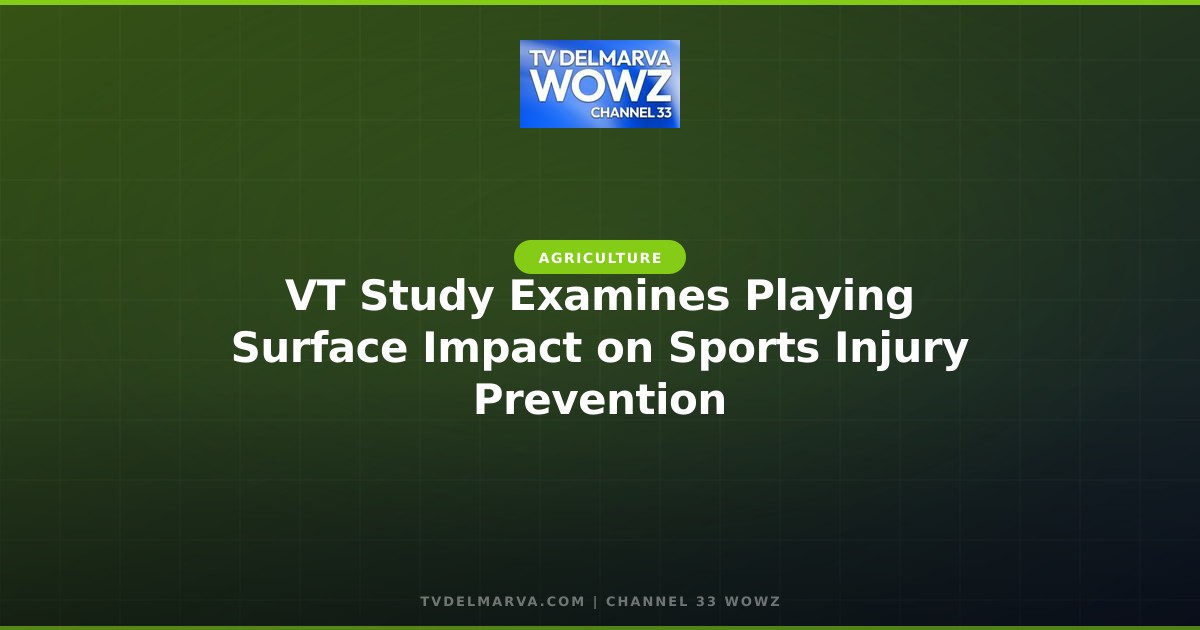 VT Study Examines Playing Surface Impact on Sports Injury Prevention