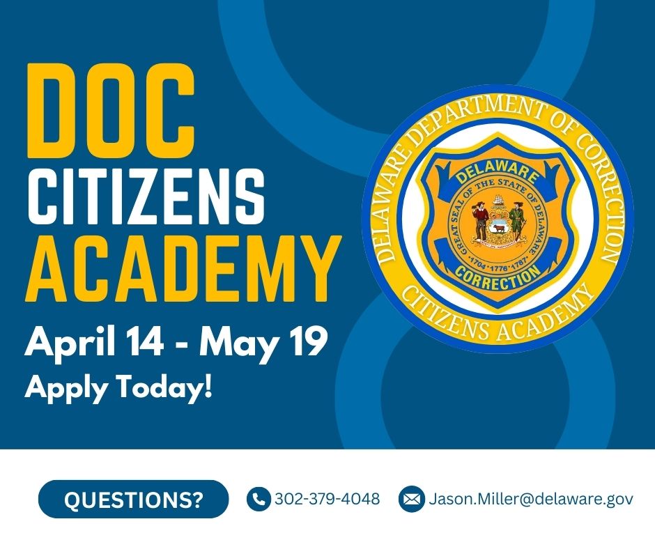 Delaware DOC Opens Applications for Spring Citizens Academy Program