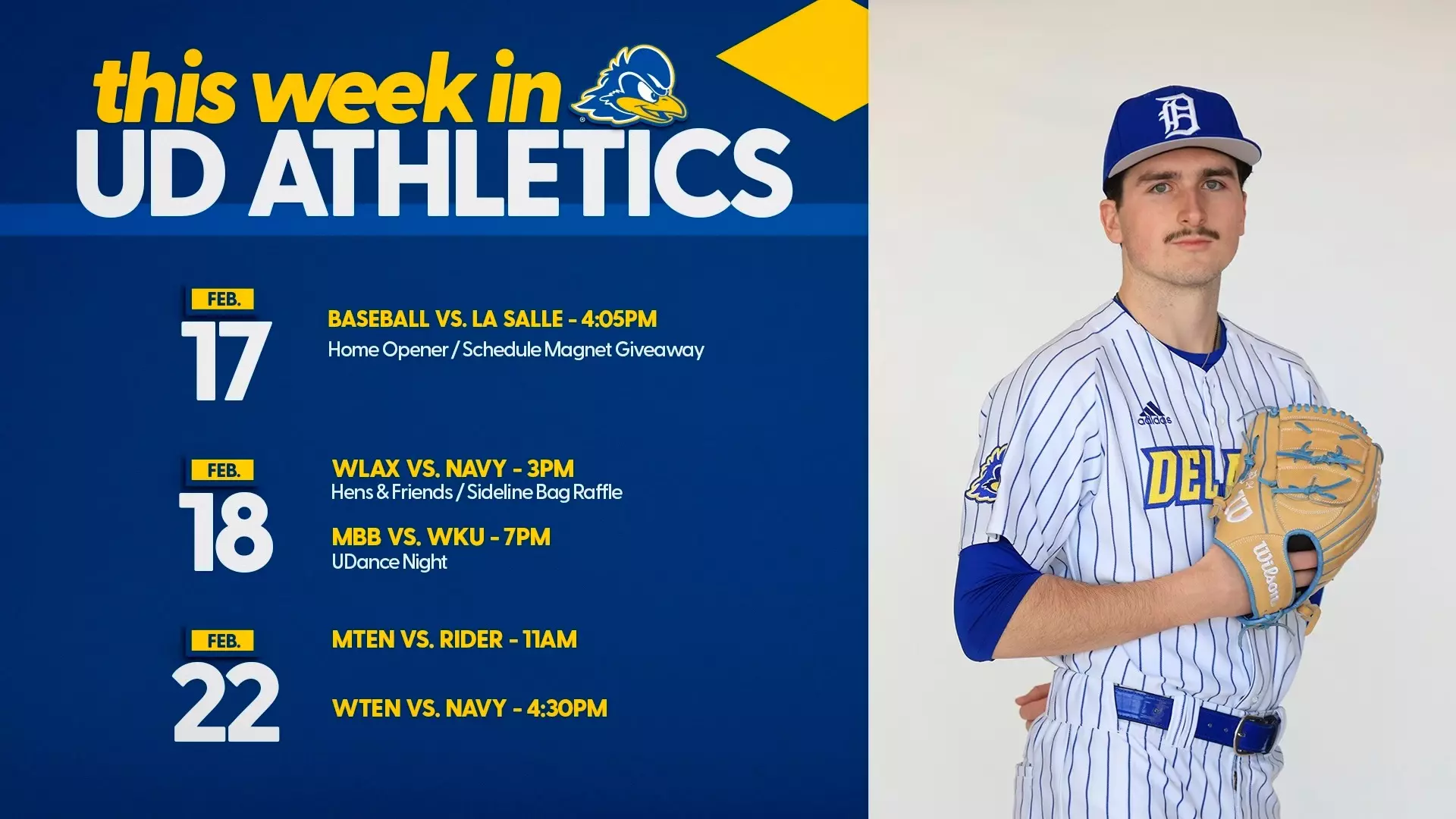Blue Hens Athletic Events Scheduled for This Week